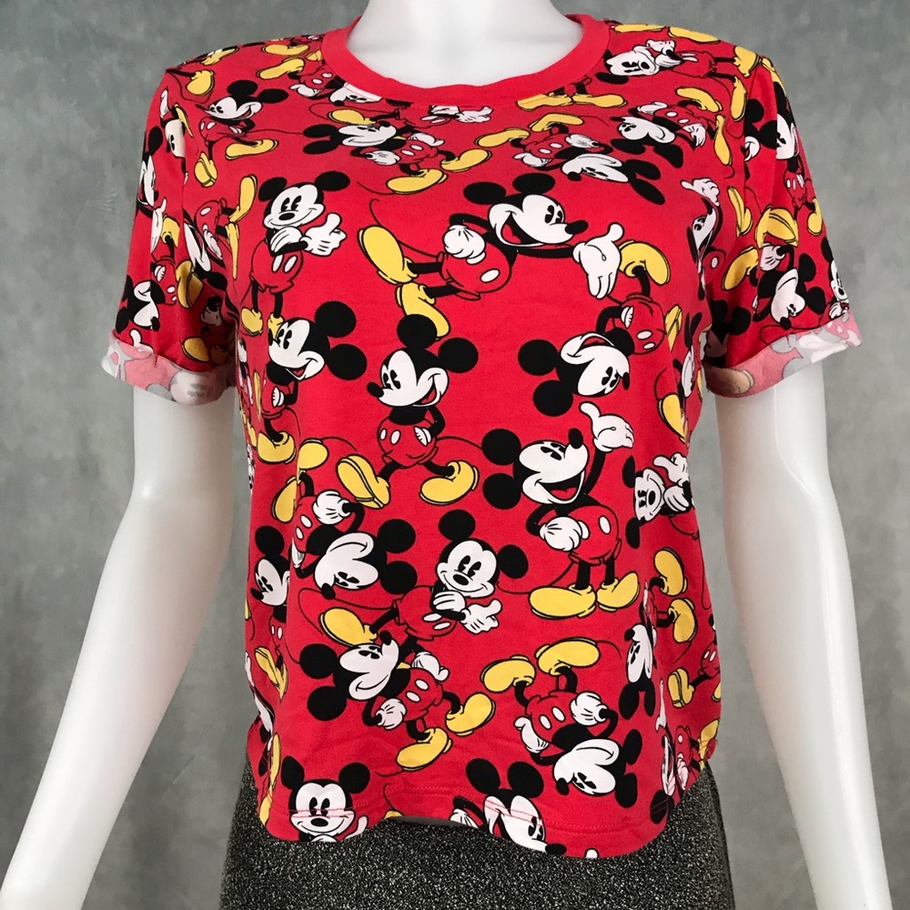 Disney Bright Red Micky Mouse T Shirt